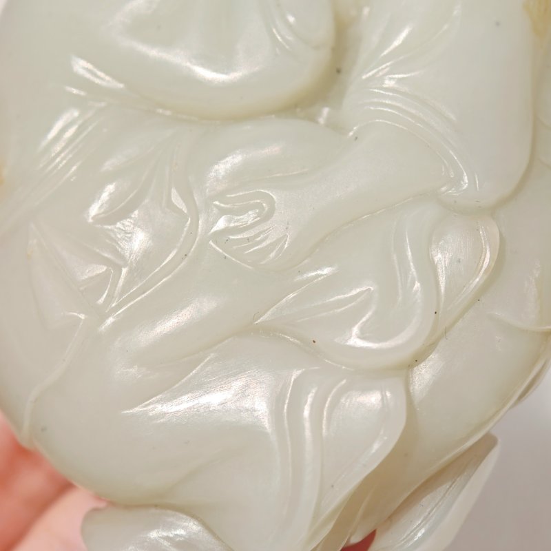 清 白玉和合二仙 - 图8