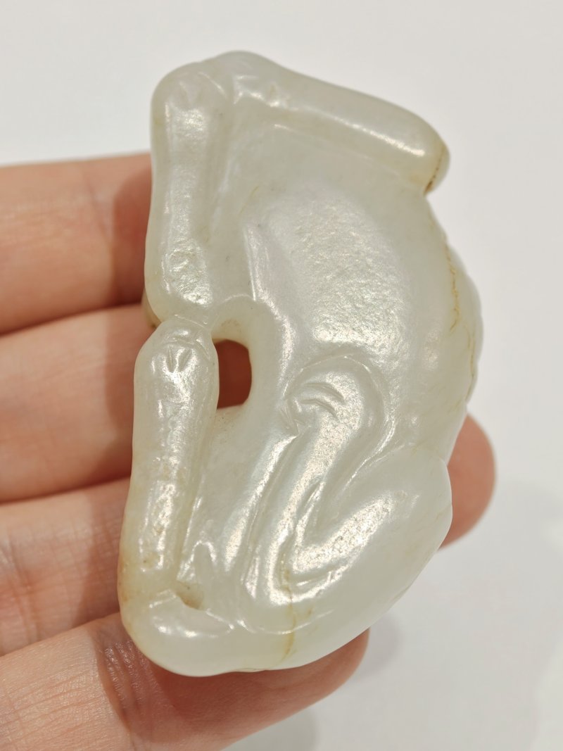 宋或元 白玉雕卧犬 - 图7