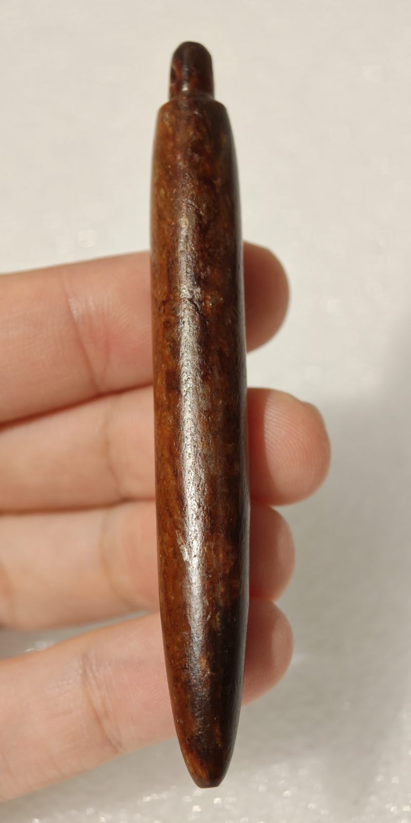 良渚文化 红沁玉锥形器 - 图2
