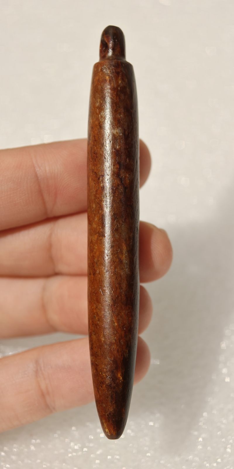 良渚文化 红沁玉锥形器 - 图3