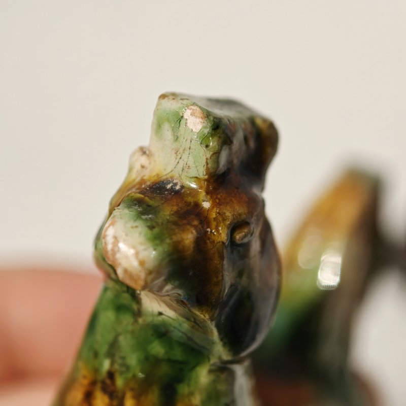 唐 巩县窑三彩瓷塑公鸡 - 图14