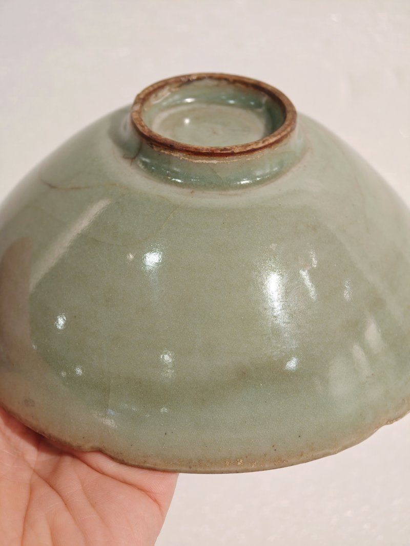 宋 龙泉窑粉青釉花口碗 - 图11