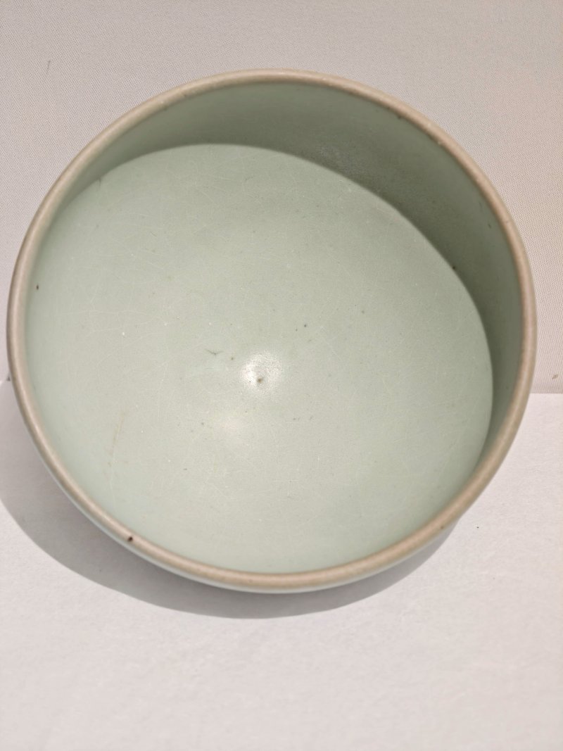 金 钧窑天青釉鸡心碗 - 图8