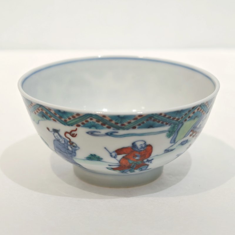 清康熙 斗彩八蛮进宝图杯 - 图5