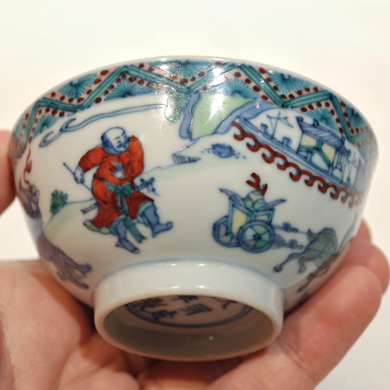 清康熙 斗彩八蛮进宝图杯 - 图10