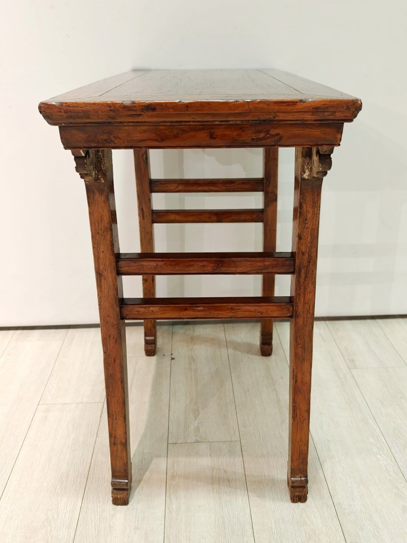 清 黄花梨如意纹酒桌 - 图5
