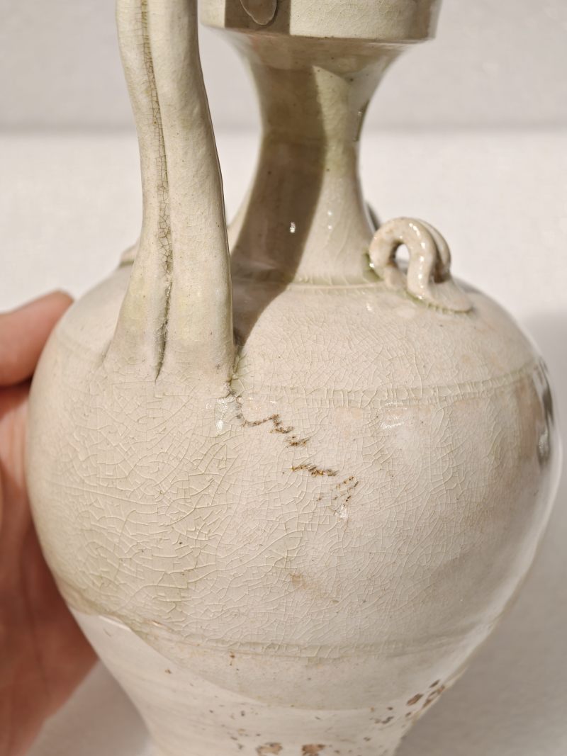 隋 白釉龙柄凤首壶 - 图8