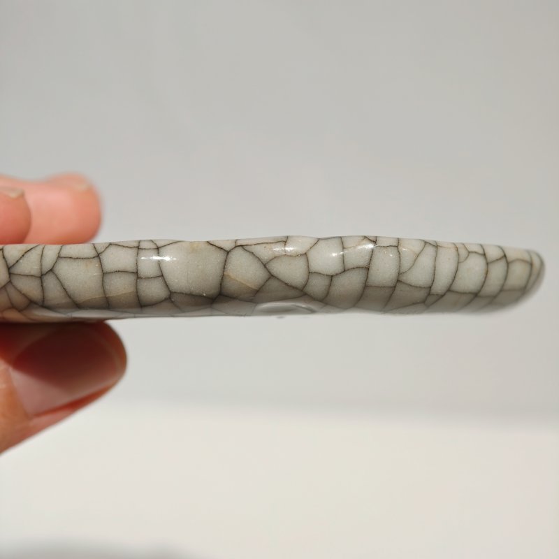 清 红木嵌钧窑红斑葫芦形挂屏 - 图7
