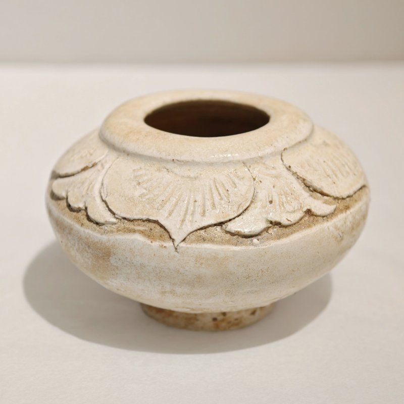 宋 登封窑白釉剔花罐 - 图4