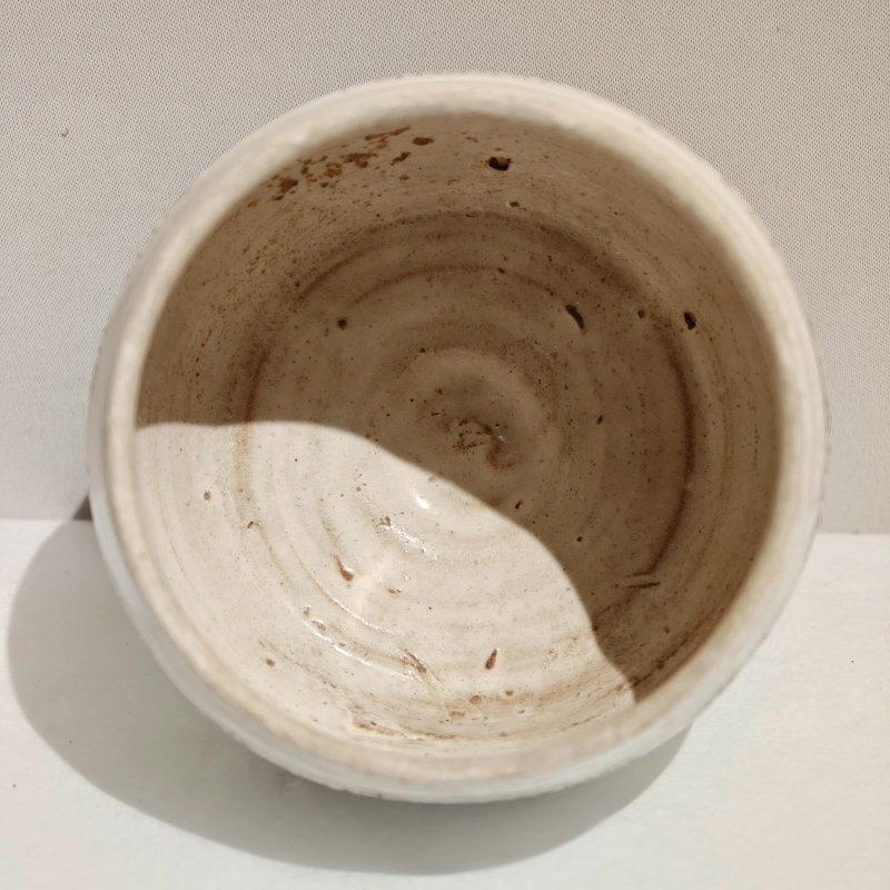 宋 登封窑白釉珍珠地划花高足杯 - 图6