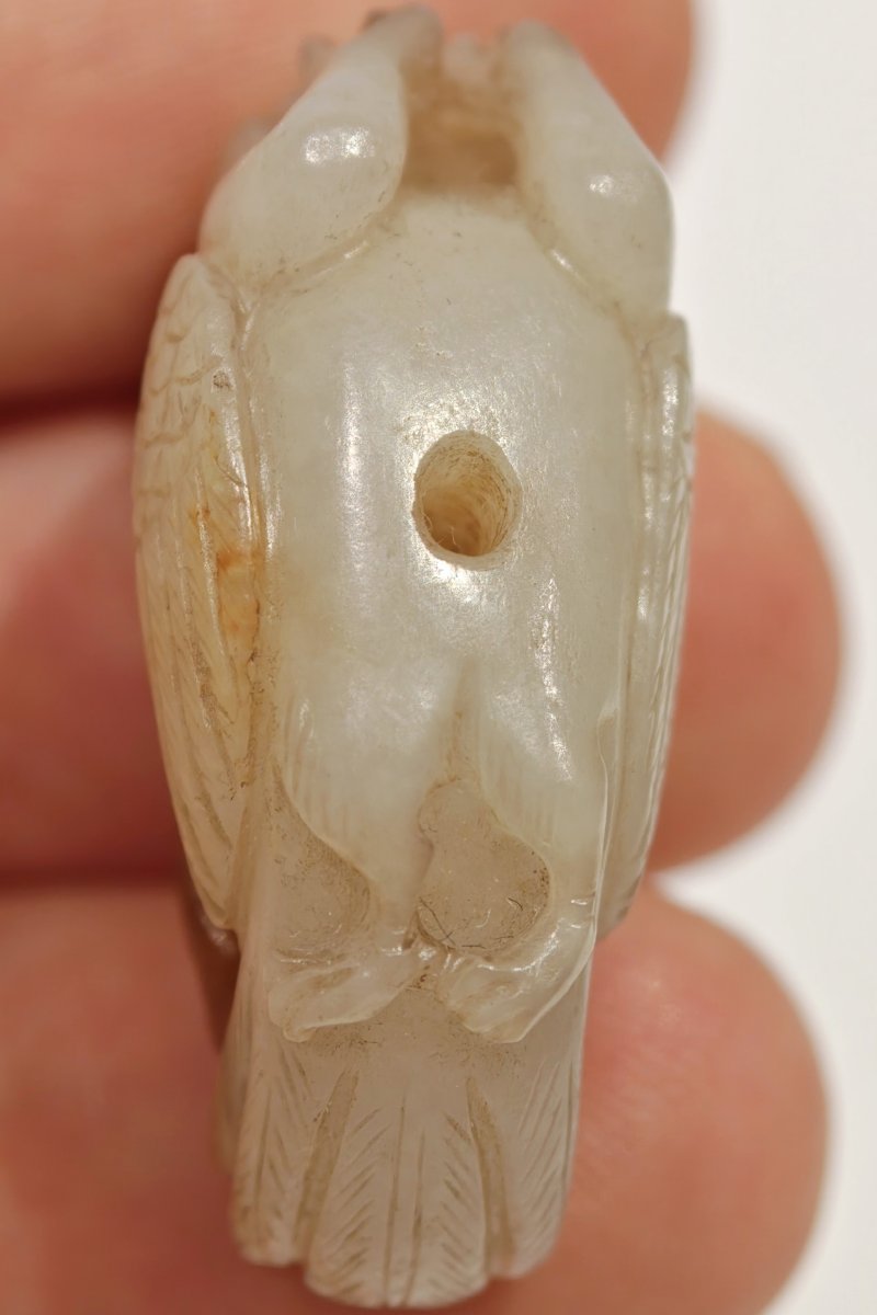 辽 白玉圆雕迦陵频伽饰 - 图7
