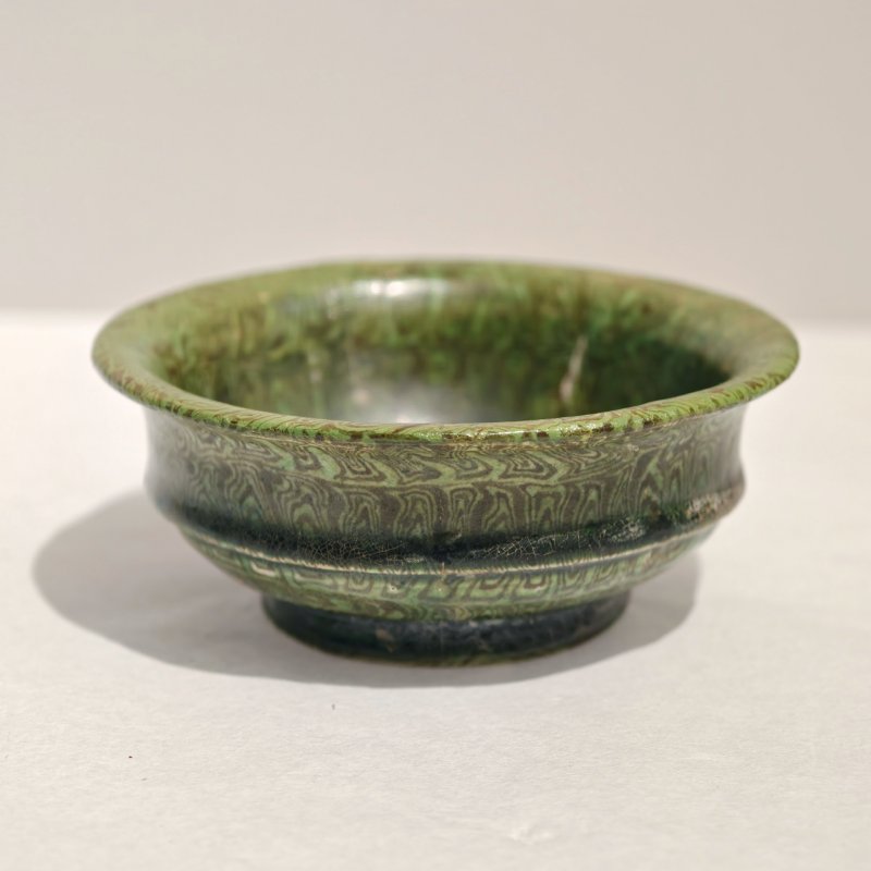 唐 绿釉绞胎束腰杯 - 图4