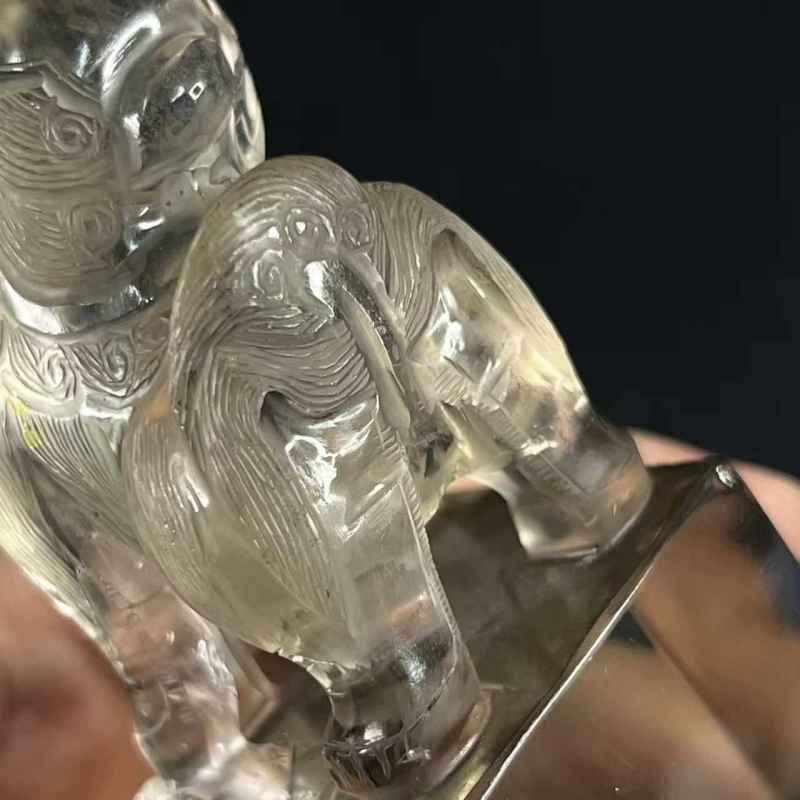 清 水晶狮钮印章 - 图9