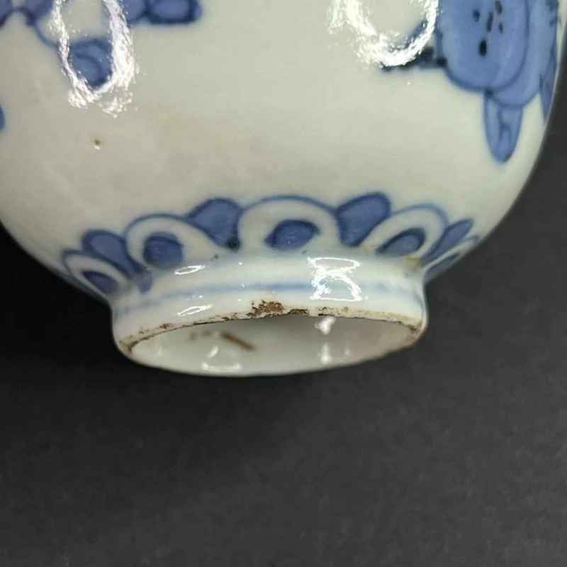 清早期 青花花卉杯一对 - 图13