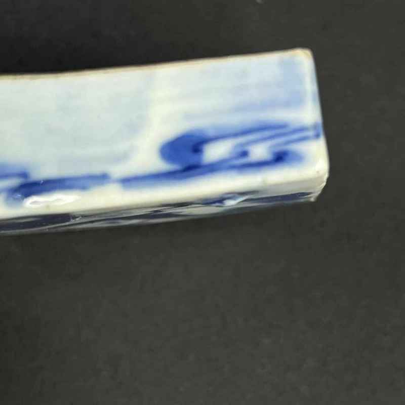清中期 青花山水纹盖盒 - 图7