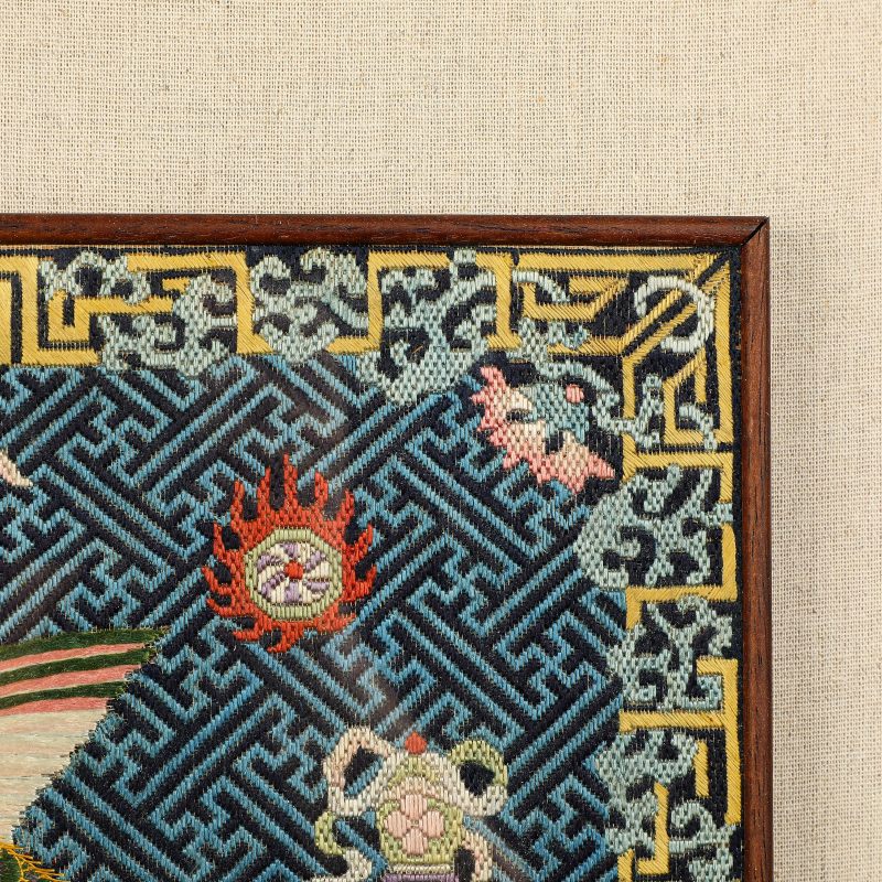 清 纳纱二品锦鸡补 - 图7