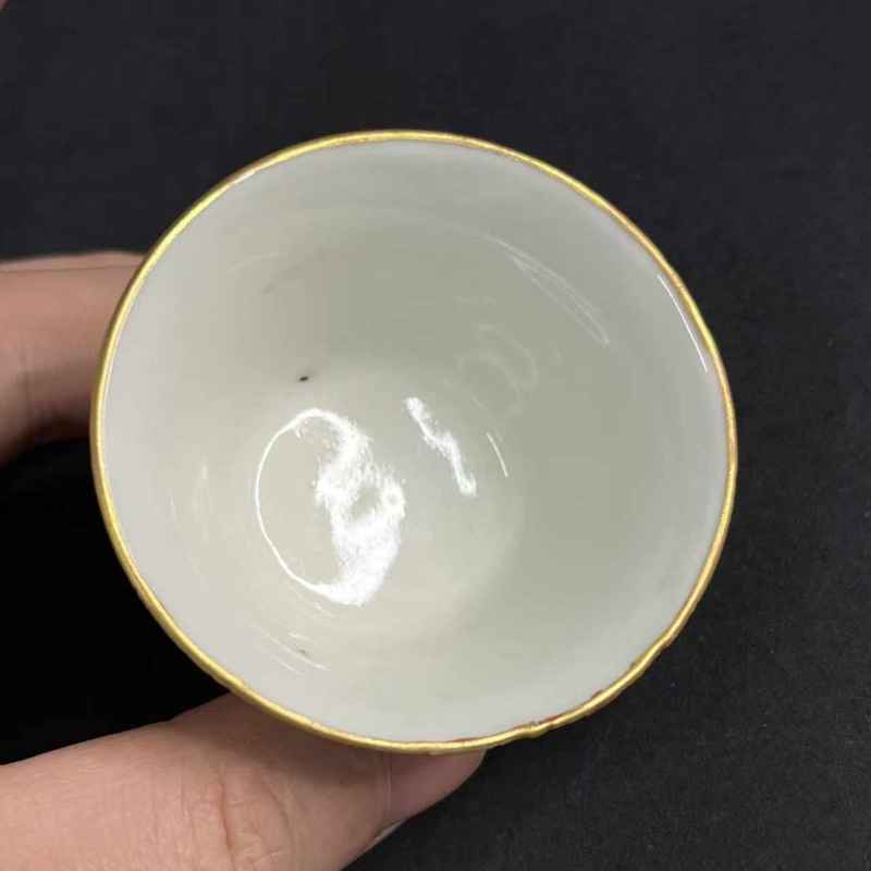 清 粉彩鱼蟹图杯 - 图7