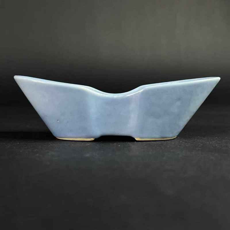 清 天蓝釉金元宝形茶则 - 图3
