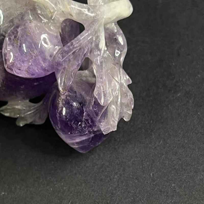 民国 紫晶双桃水盂  （已评级） - 图9