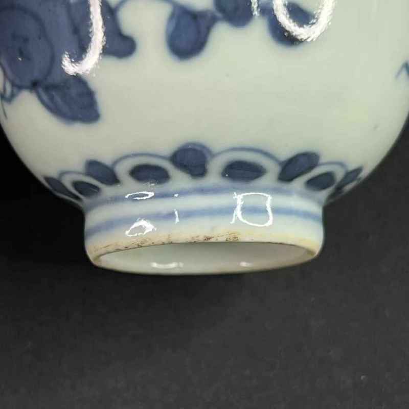 清早期 青花花卉杯一对 - 图9