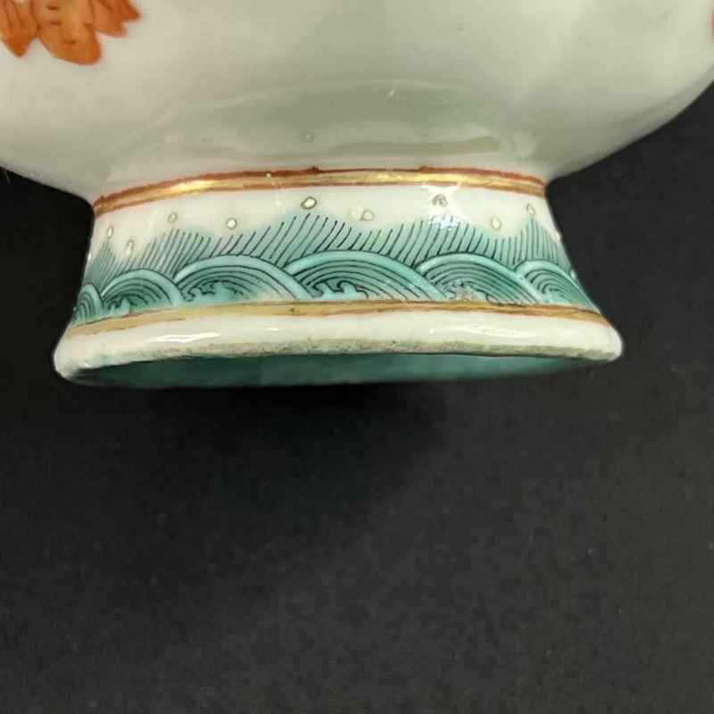 清同治 粉彩金玉满堂纹小高足盘 - 图11