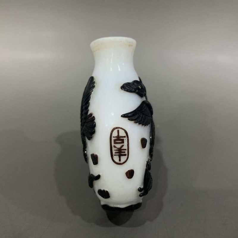 20世纪60年代 套料狩猎纹烟壶 - 图4
