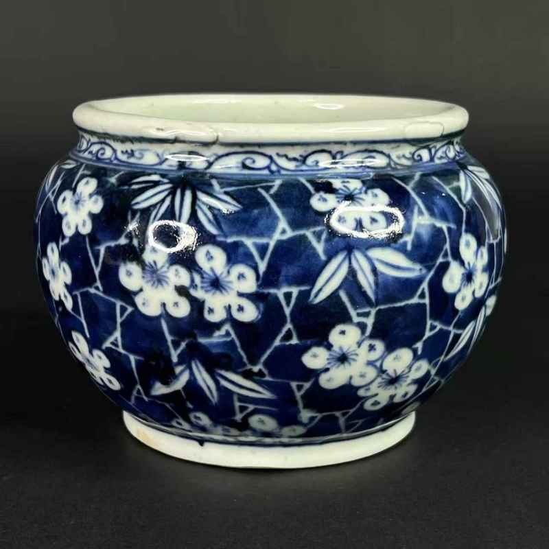 清道光 青花冰梅罐 - 图4