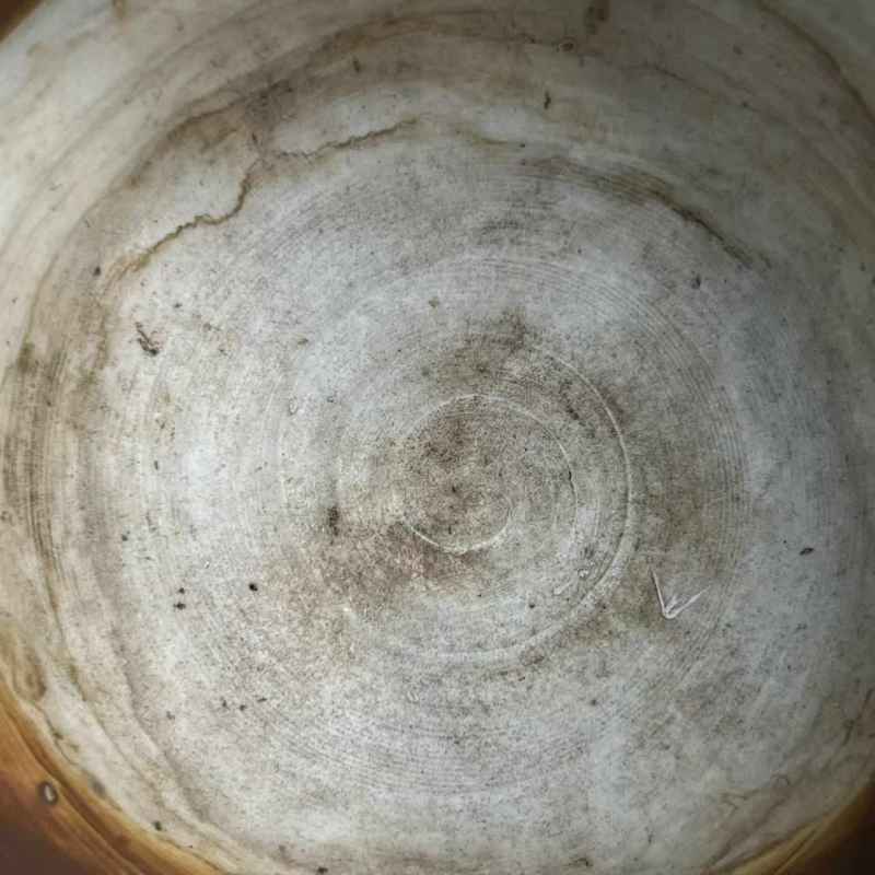 清 酱釉钵式炉 - 图4