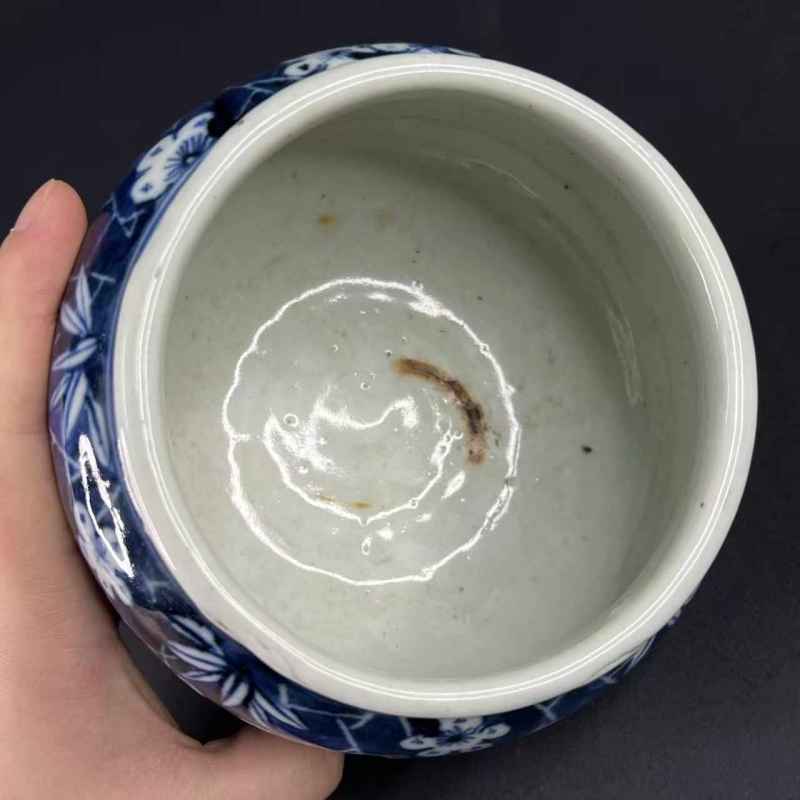 清道光 青花冰梅罐 - 图6