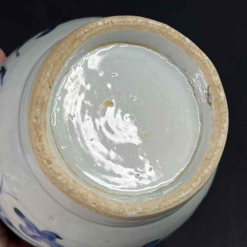明晚期 青花花卉罐 - 图9