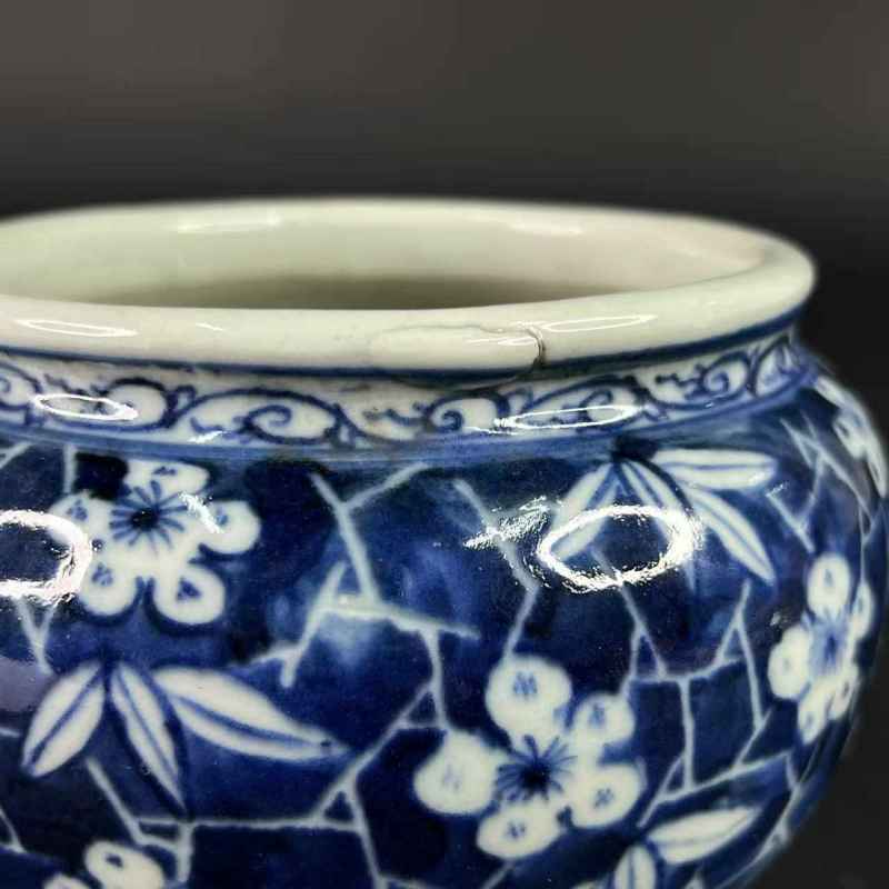 清道光 青花冰梅罐 - 图8
