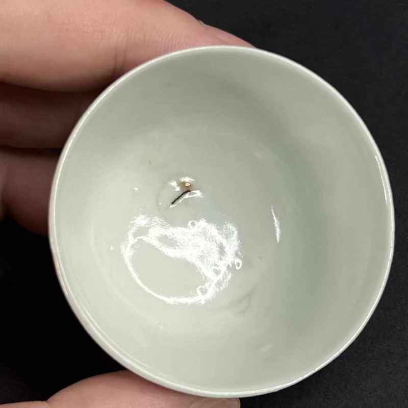 清早期 青花花卉杯一对 - 图10