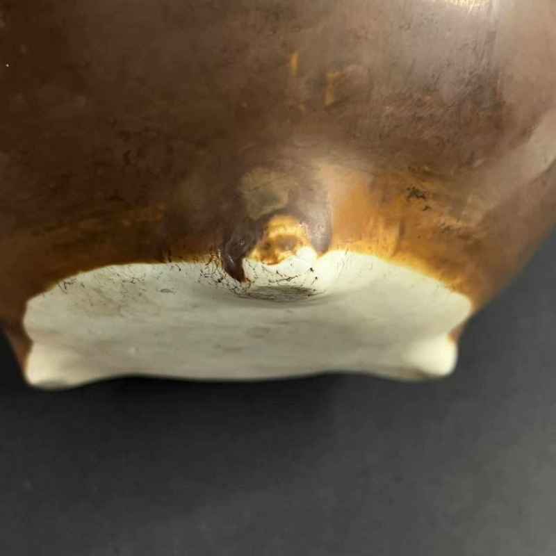清 酱釉钵式炉 - 图9
