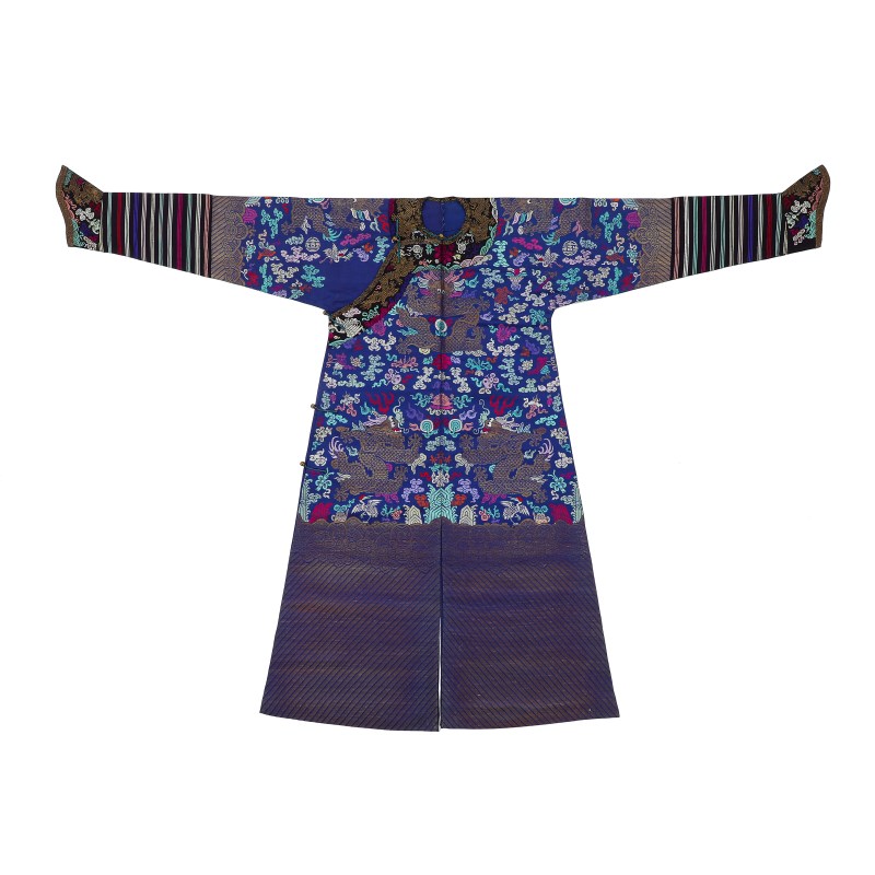 清 五彩织锦吉服袍