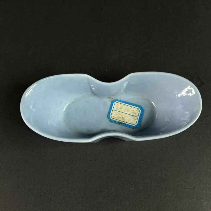清 天蓝釉金元宝形茶则 - 图5