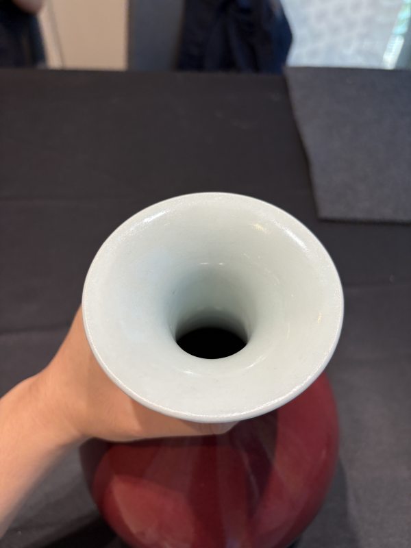 清乾隆霽紅釉玉壺春瓶 - 图12