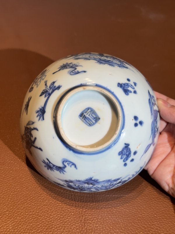 明中期 青花人物纹碗 - 图8