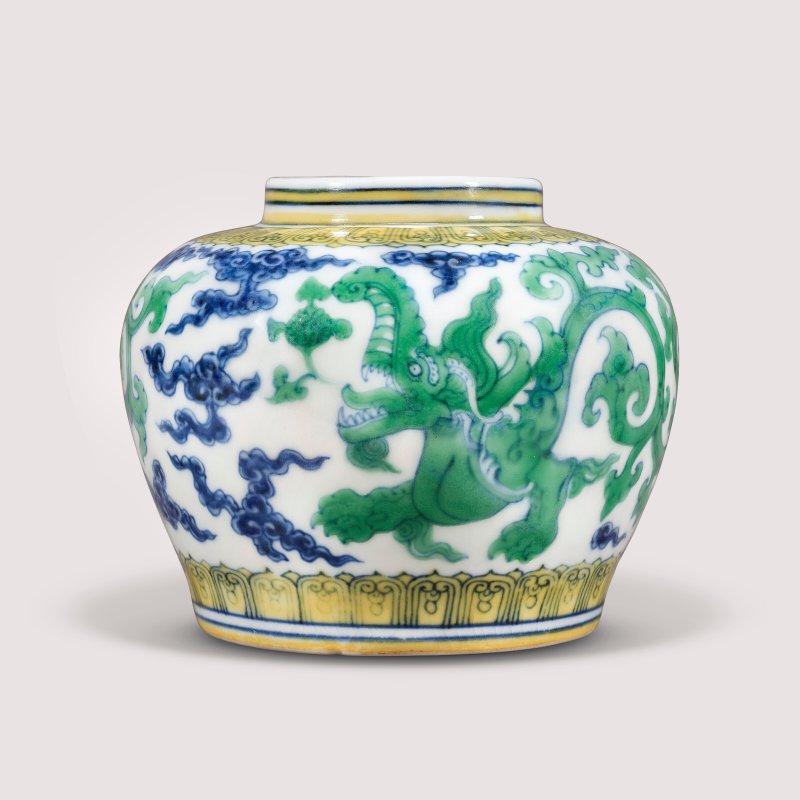 明成化 鬥彩夔龍紋天字罐  CHENGHUA PERIOD (1465-1487) - 图3