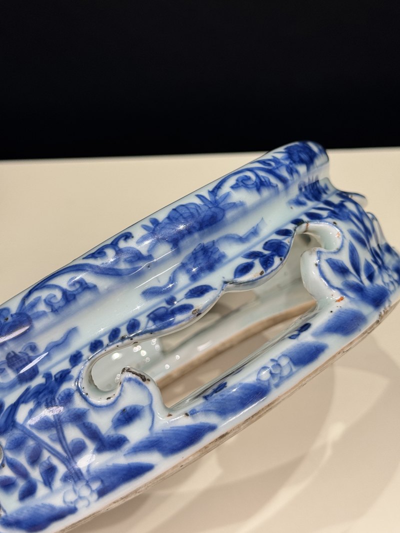明万历 青花花卉纹器座 - 图9