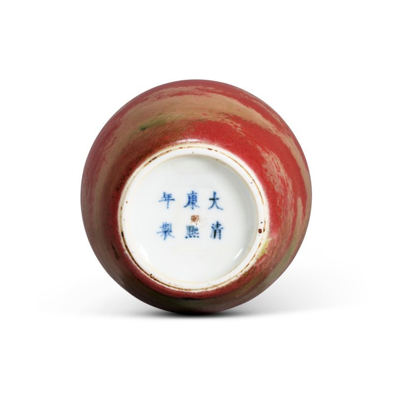 清康熙 豇豆紅釉塑貼綠釉蟠龍瓶 三行六字楷書款  KANGXI SIX-CHARACTER MARK IN UNDERGLAZE BLUE AND OF THE PERIOD (1662-1722) - 图3