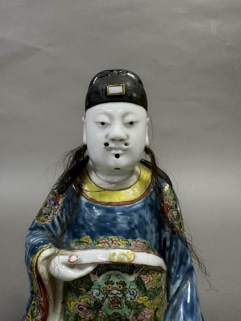    清 德化窑加粉彩文昌帝君 - 图4