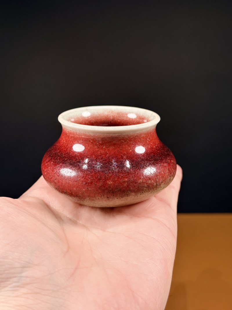 清康熙 郎窑红釉小水盂 - 图6