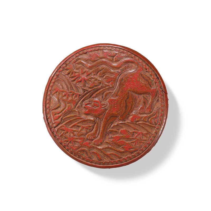 十二至十六世紀 剔彩虎紋圓蓋盒  12TH-16TH CENTURY - 图3