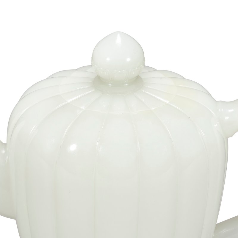 清乾隆 白玉瓜棱茶壺  QIANLONG PERIOD (1736-1795) - 图10