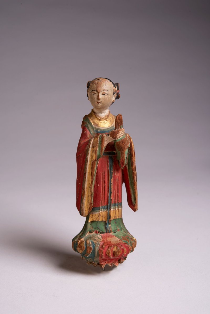 宋/金至元 貼金加彩小木雕人物造像一組十二件 | A GROUP OF TWELVE SMALL POLYCHROME WOOD FIGURES - 图9