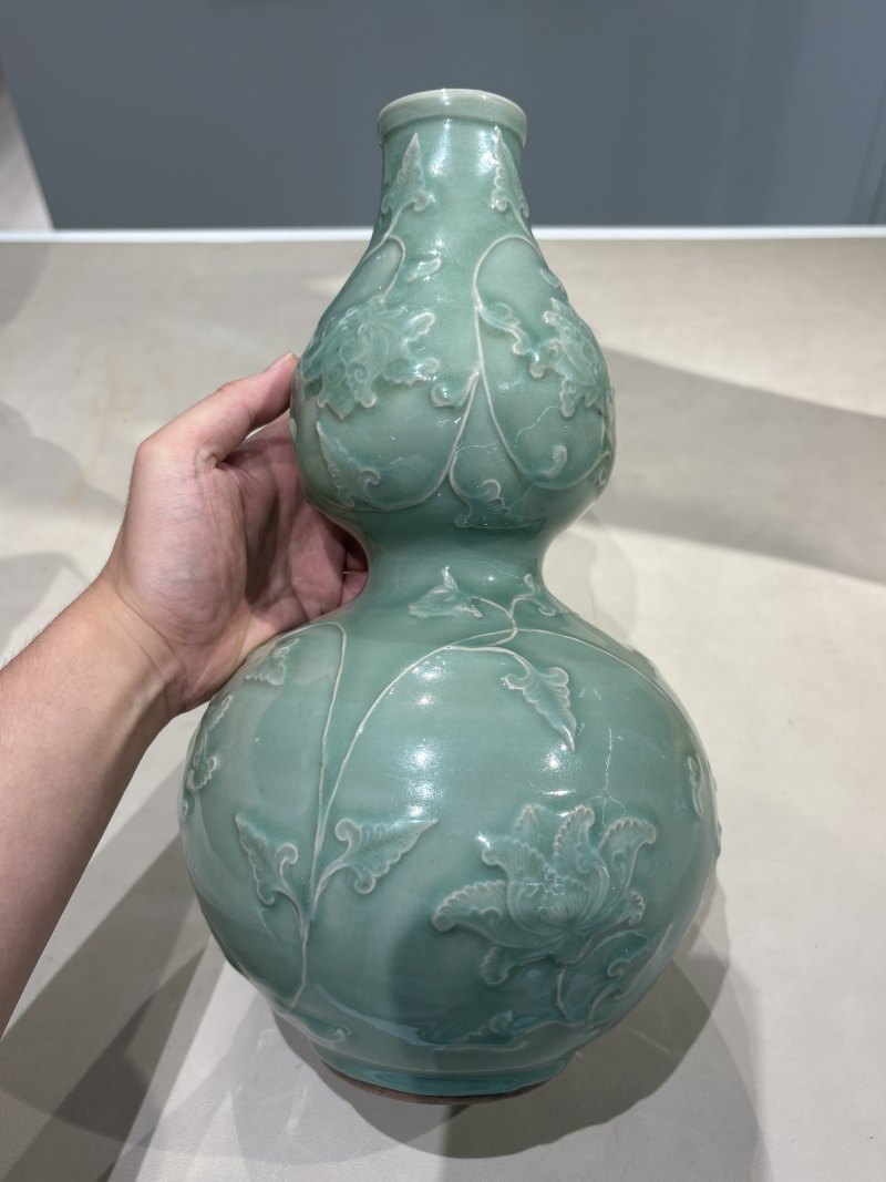 元 龍泉貼花纏枝牡丹紋葫蘆瓶 - 图15