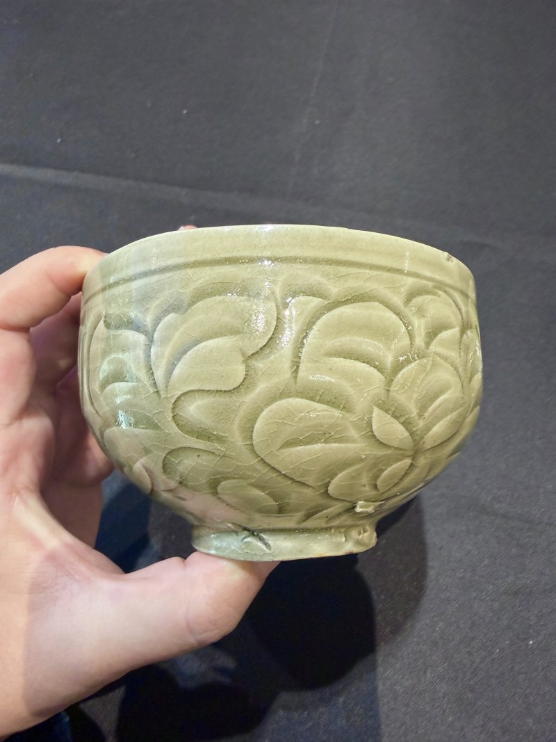 北宋耀州窯青釉刻劃花卉紋蓋罐 - 图16