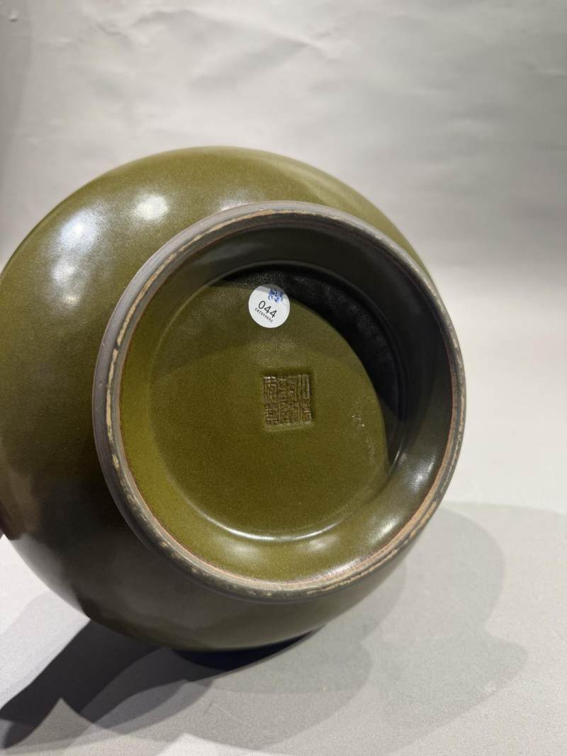    清乾隆 茶叶末茡荠瓶 - 图6