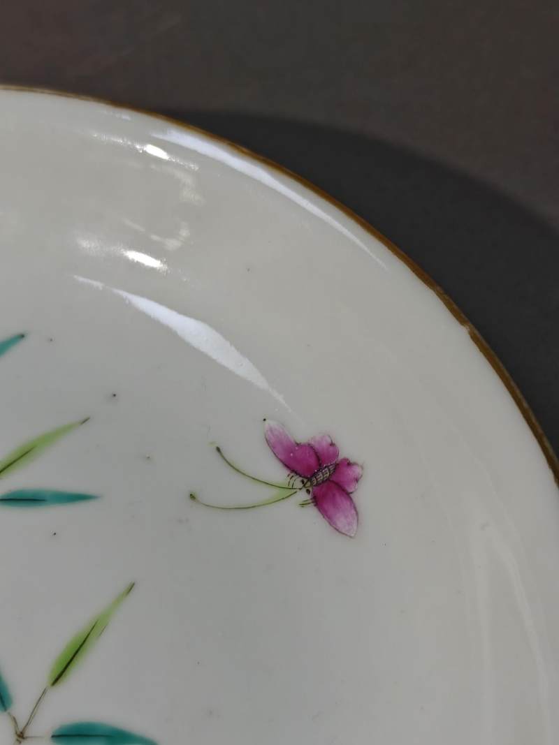    清 粉彩过枝籁瓜纹盘 - 图4