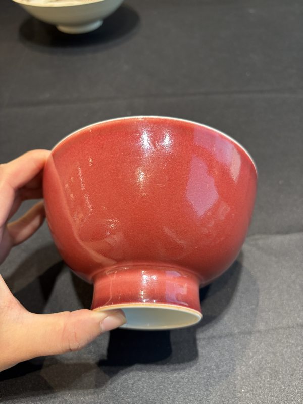 清雍正 霽紅釉高足碗 - 图10